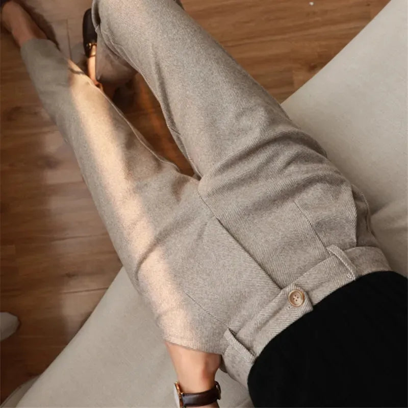 Winter Woolen Pants Women