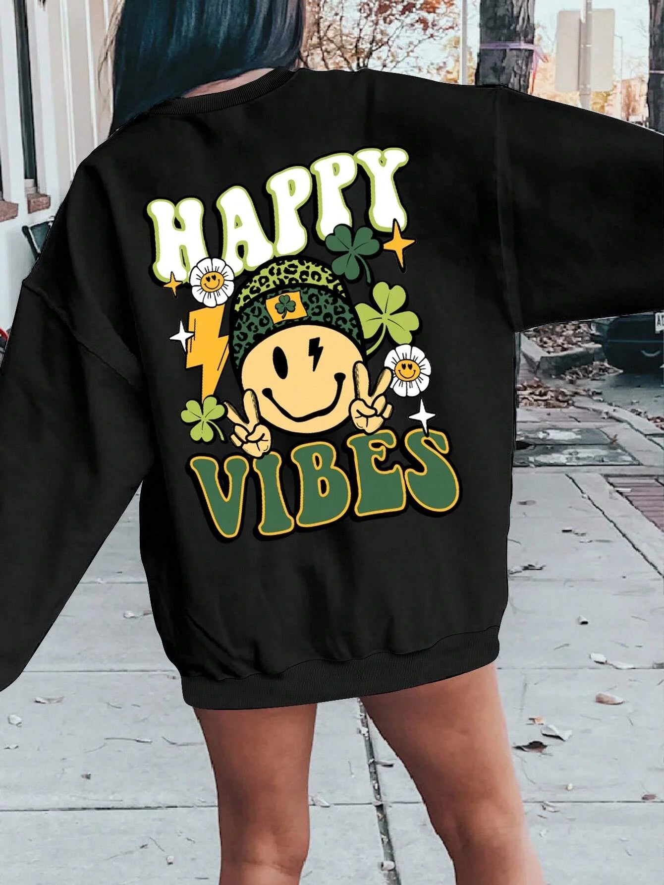 Hoody Female  - Comfortable Pullover - Happy Vibes