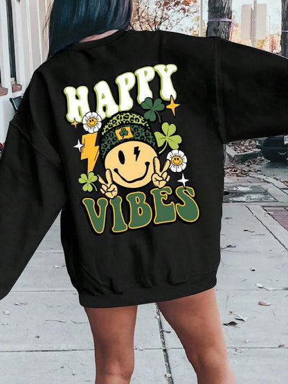 Hoody Female  - Comfortable Pullover - Happy Vibes