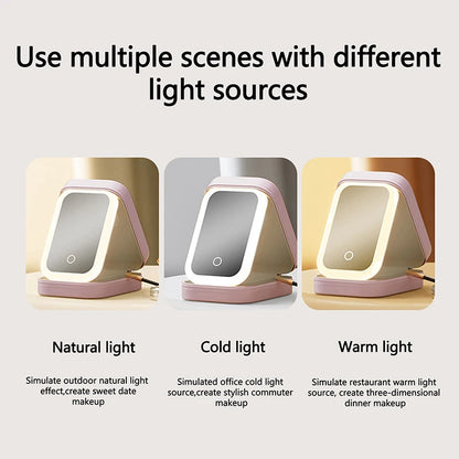Rechargeable Portable LED Makeup Mirror