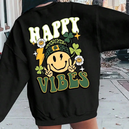 Hoody Female  - Comfortable Pullover - Happy Vibes