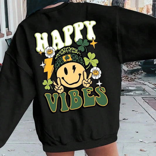 Hoody Female  - Comfortable Pullover - Happy Vibes