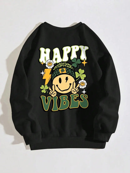 Hoody Female  - Comfortable Pullover - Happy Vibes