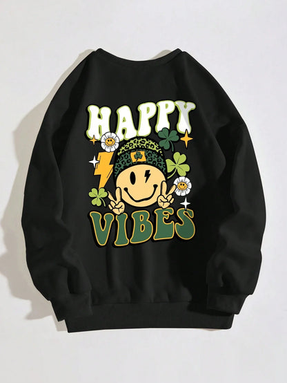 Hoody Female  - Comfortable Pullover - Happy Vibes